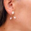 Pendientes desmontables perlas de nácar natural