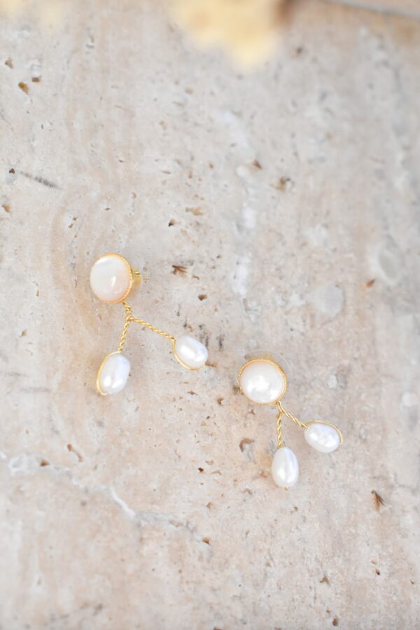 pendientes de novia desmontables con perlas