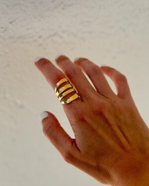 anillo metal ajustable dorado