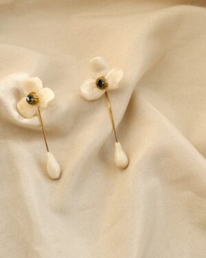 pendientes flor desmontables