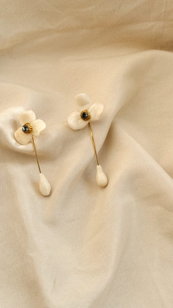 pendientes flor desmontables